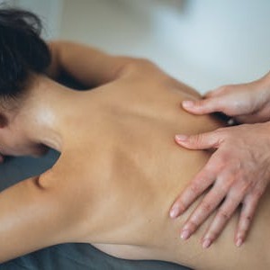 Close-up of a therapeutic hand massage