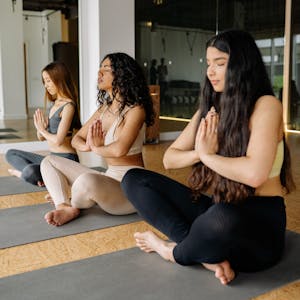 Group meditation session for stress relief